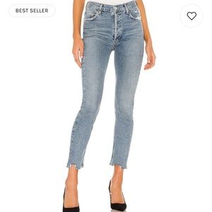 Agolde nico high rise slim in rooted